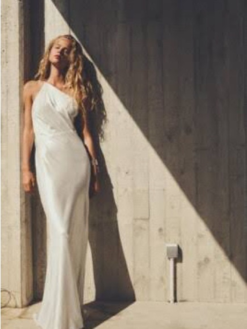 Zara LONG ASYMMETRIC FOIL DRESS